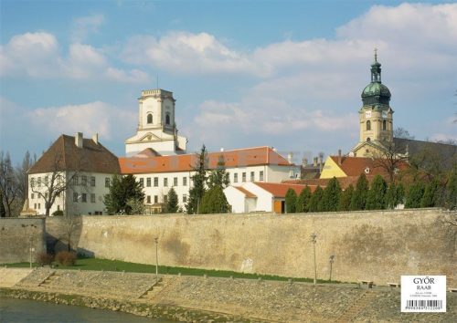 Győr tányéralátét könyöklő + hátoldalon Győr várostérképe