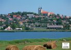 Tihany tányéralátét könyöklő + hátoldalon Balaton térkép