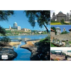   Esztergom képekben tányéralátét könyöklő + hátoldalon Dunakanyar térkép