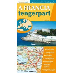 Francia tengerpart hajtogatott autótérkép