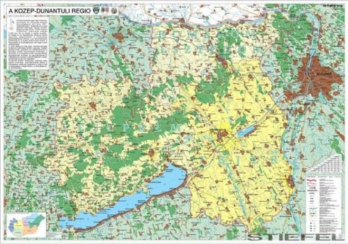 A Közép-Dunántúl régió falitérkép 