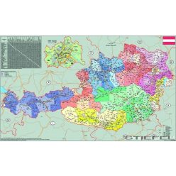 Ausztria irányítószámos falitérkép