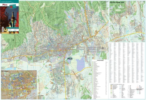 Pécs várostérkép (hajtogatott, puhaborítós)