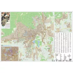 Pécs város térképe, falitérkép