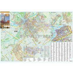 Győr város térképe, tűzhető, keretes