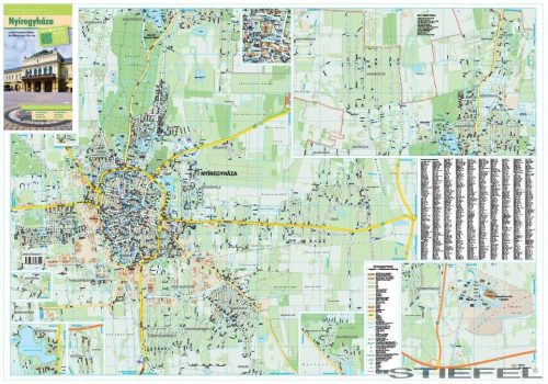 Nyíregyháza térképe, falitérkép 