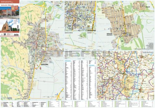 Szekszárd-Bátaszék tűzhető, keretezett várostérképe 