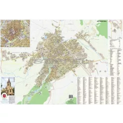 Nagyszeben város (Románia) térképe, tűzhető, keretes