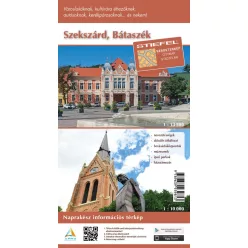 Szekszárd-Bátaszék hajtogatott várostérképe