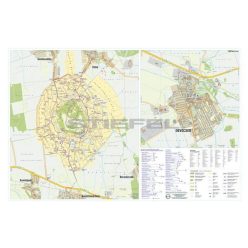 Devecser város és Somló térképe, tűzhető, keretes