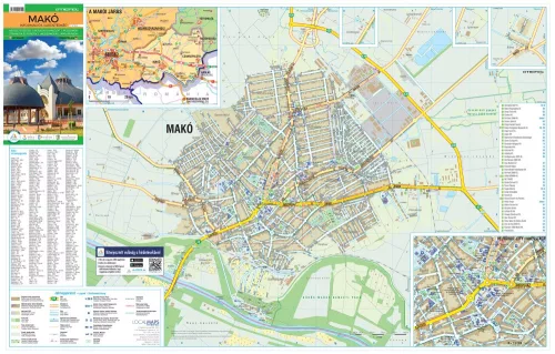 Makó hajtogatott várostérképe