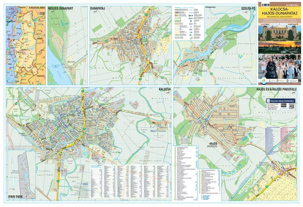 Kalocsa, Hajós, Dunapataj, Szelidi-tó térkép fémléces