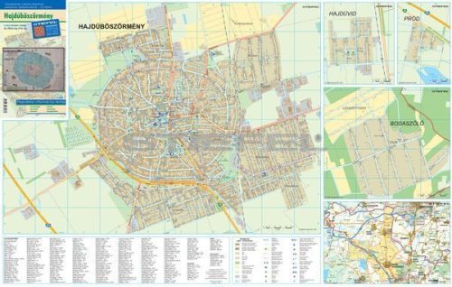 Hajdúböszörmény hajtogatott várostérképe