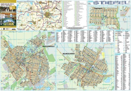 Balmazújváros-Hajdúszoboszló-Nagyhegyes térképe, falitérkép