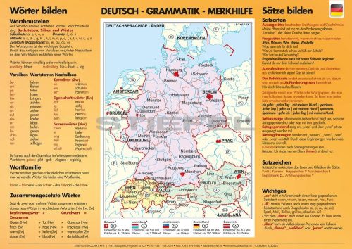 Wörter- und Sätze bilden//Wortarten, kétoldalas A3 alátét