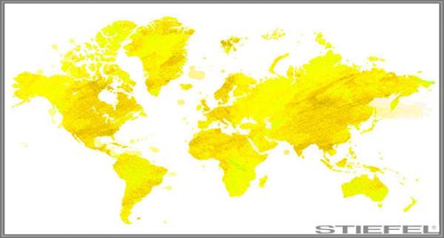 Föld fali dekortérkép citromsárga színben faléces kivitelben 140x100