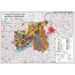   Közép-Dunántúli régió genetikus talajtérképe, falitérkép