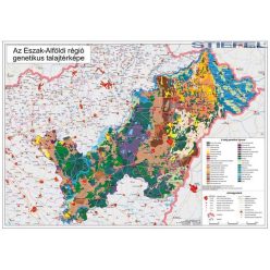   Észak-Alföldi régió genetikus talajtérképe, falitérkép