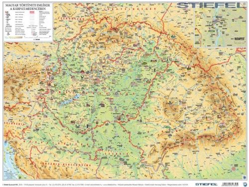 Magyar történeti emlékhelyek a Kárp-medencében / Magyar történeti áttekintő asztali alátét A3 duo