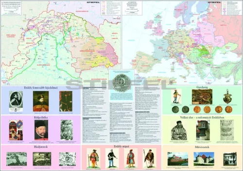 Az erdélyi fejedelemség duo 1541-1690 (A3 tanulói kézitérkép)