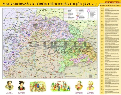 A török hódoltság Magyarországon (1526-1600) (A3 tanulói kézitérkép)