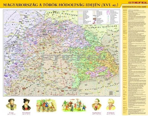 A török hódoltság Magyarországon (1526-1600) (A3 tanulói kézitérkép)