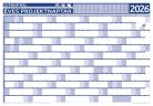Éves tervezőnaptár + projektnaptár 2026 ajándék filctollal (kétoldalas)