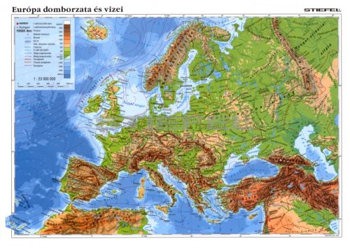 Európa domborzata + Európa vaktérképpel fixi tanulói munkalap