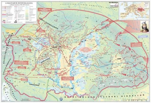 A magyar nép vándorlása és a honfoglalás falitérkép