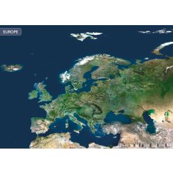 Európa a világűrből falitérkép