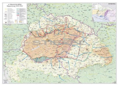 A trianoni békekötés következményei fémléces térkép