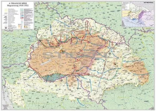 A trianoni békekötés következményei Magyarországon (hajtogatott térkép)