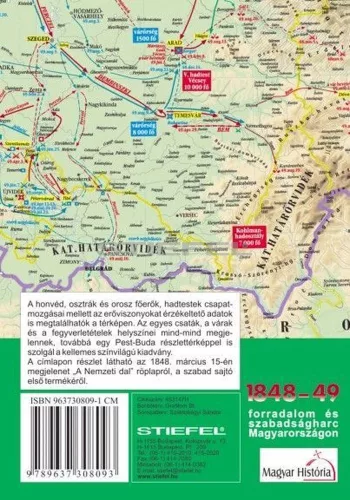 1848 Forradalom és szabadságharc hajtogatott térkép duo