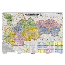 Szlovákia közigazgatása térkép, tűzhető, keretes