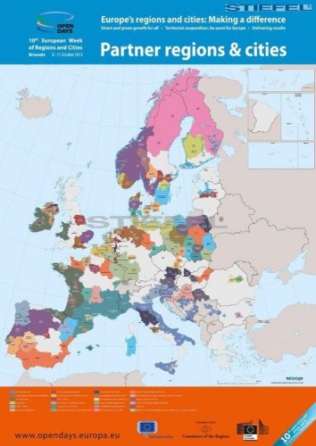 Partner régiók és városok az Európai Unióban fémléces 