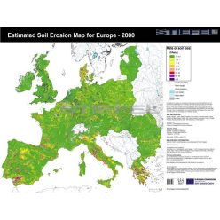 Európai Unió talajeróziós térképe angol nyelven