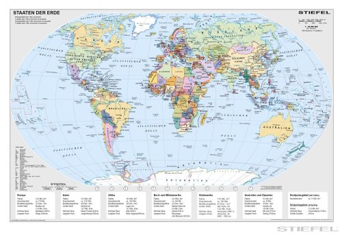 Staaten der Erde politisch (német)