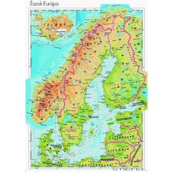 Észak-Európa domborzata falitérkép