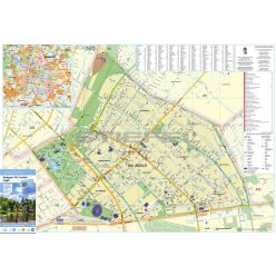 Budapest XIV. kerület tűzhető, keretezett térképe