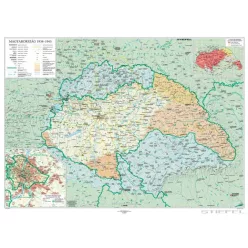   A bécsi döntések következményei (Mo.1938-1945) iskolai történelmi falitérkép 