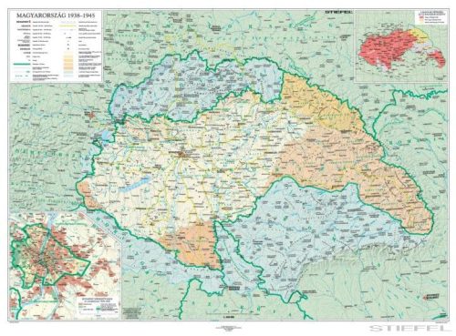 A bécsi döntések következményei (Mo.1938-1945) iskolai történelmi falitérkép 