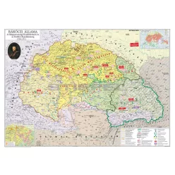 Rákóczi állama és a szabadságharc fémléces térkép