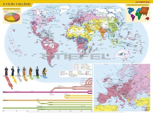 A világ vallásai falitérkép