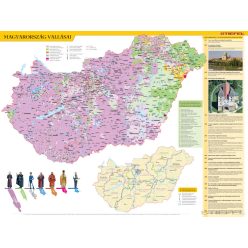 Magyarország vallásai iskolai falitérkép (100 x 70 cm)