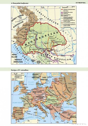 A Hunyadiak hadjáratai - Európa a XV. században iskolai falitérkép