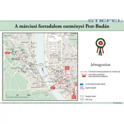   A márciusi forradalom eseményei Pest-Budán, iskolai történelmi falitérkép 