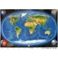   A Föld panorámafalitérkép a tengerfenék domborzatával falitérkép