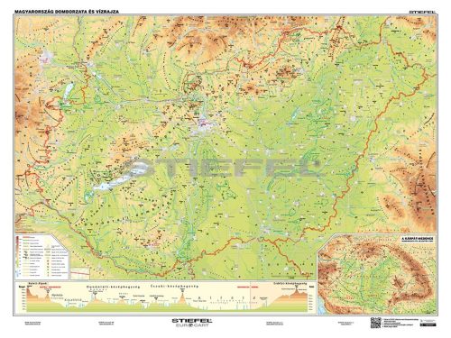 Magyarország domborzata iskolai falitérkép