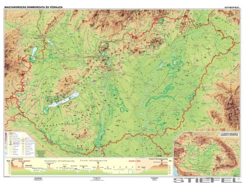 Magyarország domborzata falitérkép
