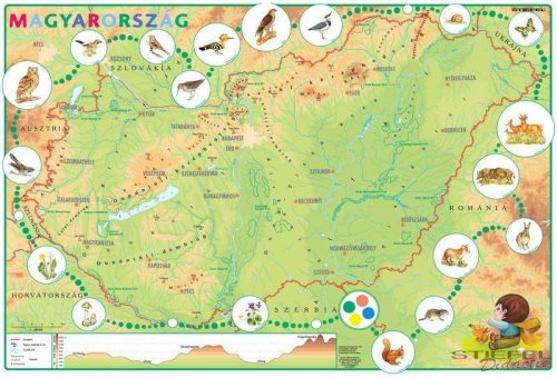 Magyarország domborzata iskolai földrajzi falitérkép alsó tagozatosoknak és óvodásoknak